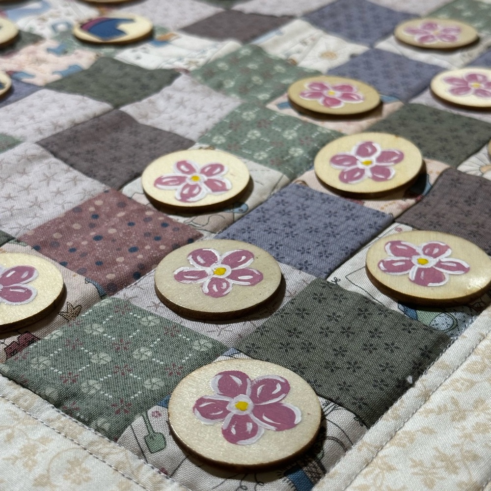 Handmade Patchwork Checkerboard Quilt Set - Picture 8 of 14